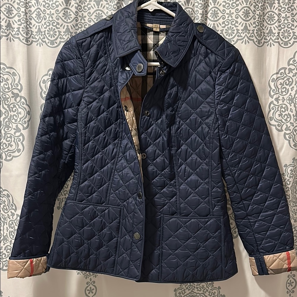 Burberry Navy Quilted Women's Jacket